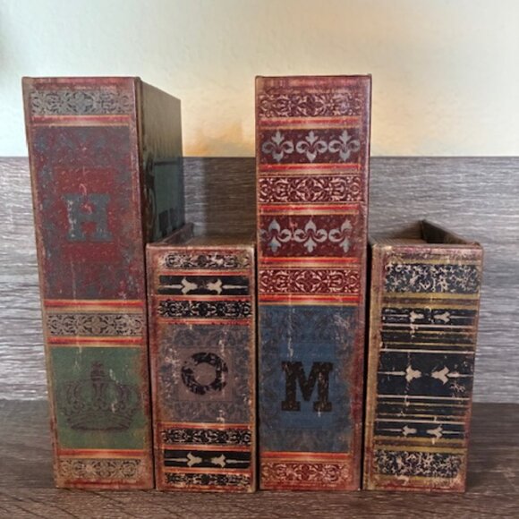 Fake rustic books hide treasures home decor - Picture 2 of 6
